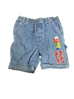 Vintage Disney Handy Mandy Denim Pull On Style Shorts Size 6
